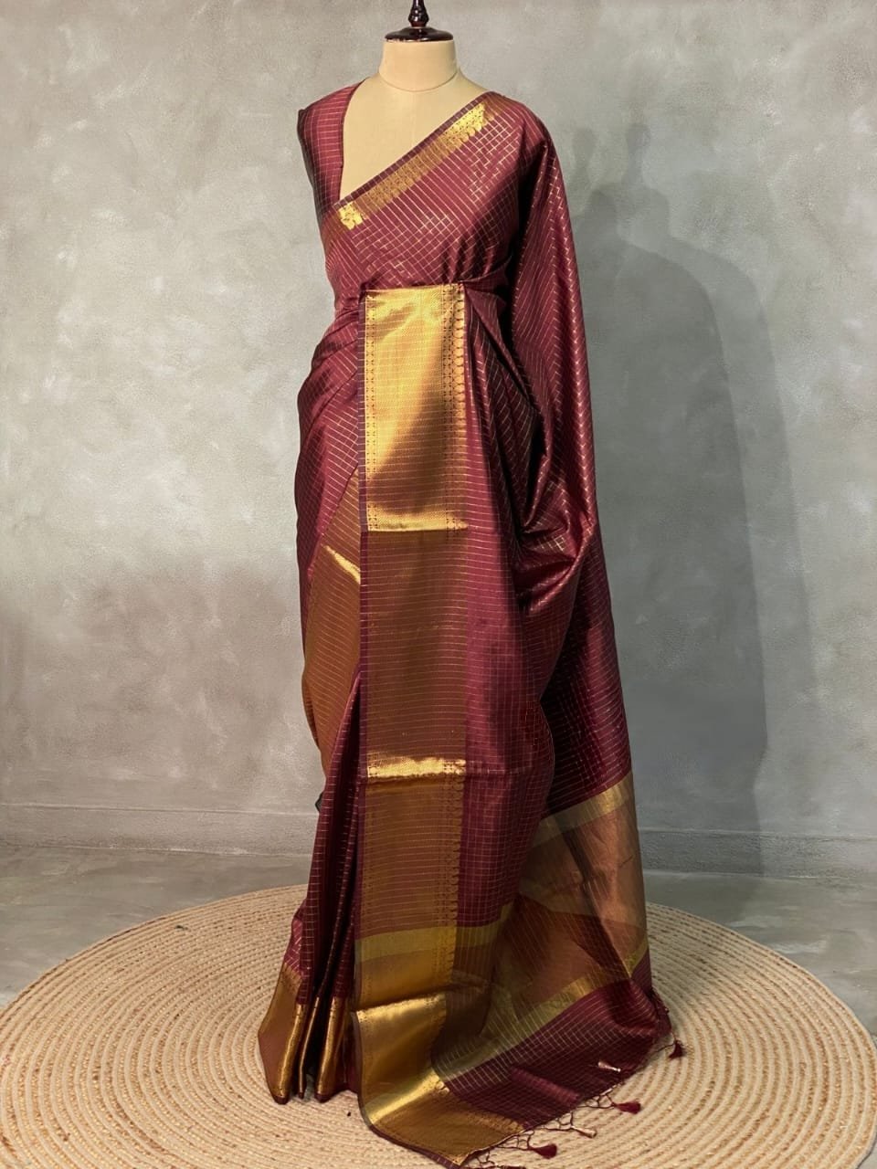 Party Wear Semi Kanchivaram Silk Sarees image 16
