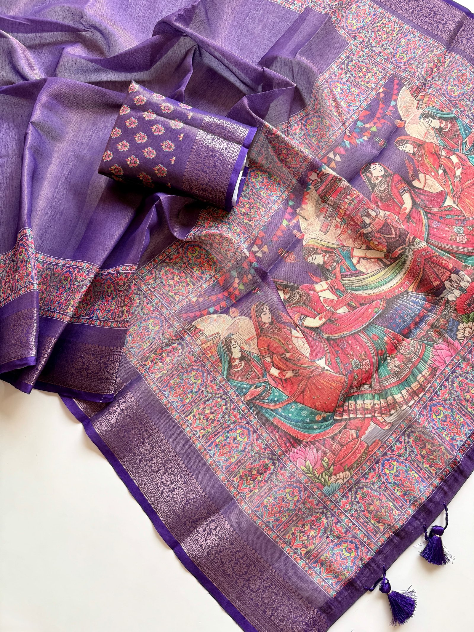 Pure Tissue Erod Silk Jaquard Weaving Saree image 7