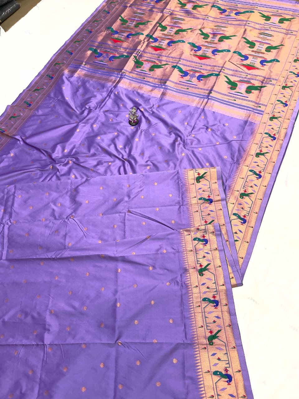 Mor Popat Brocade Paithani image 6
