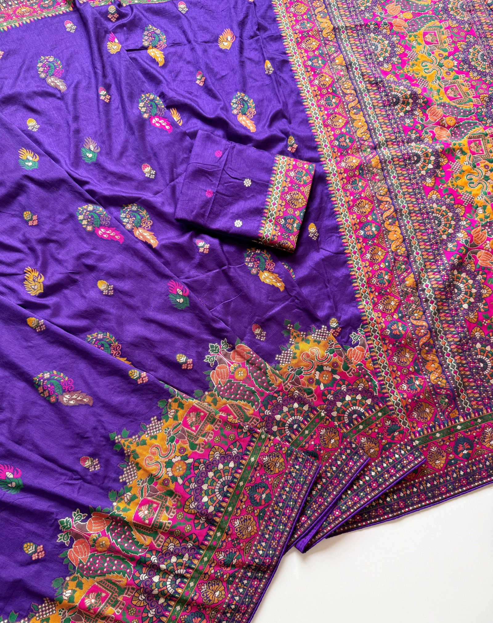 6 Rajwadi Pashmina saree image 13