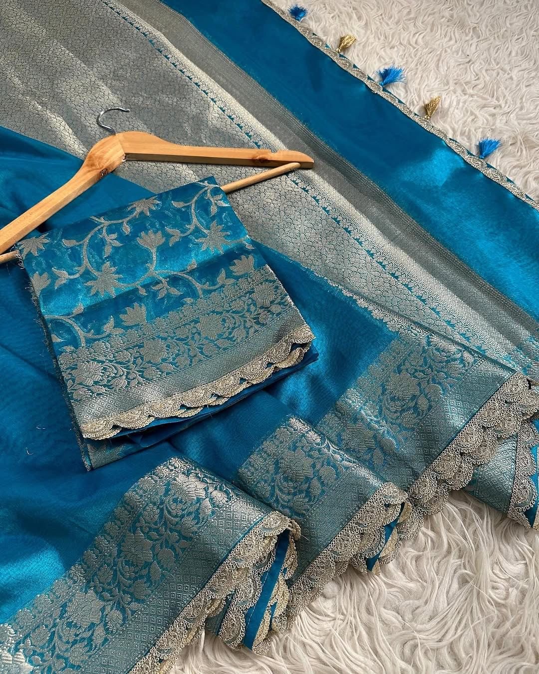7 Banarasi Tissue Silk Saree image 9