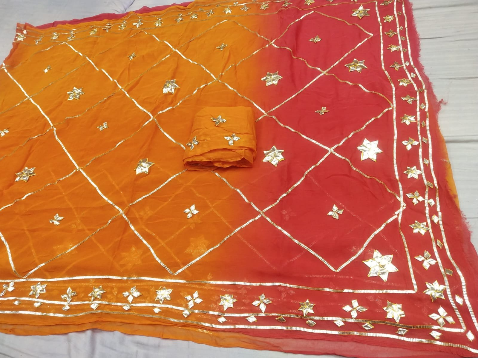 Diamond Chiffon Gota Patti Saree image 2