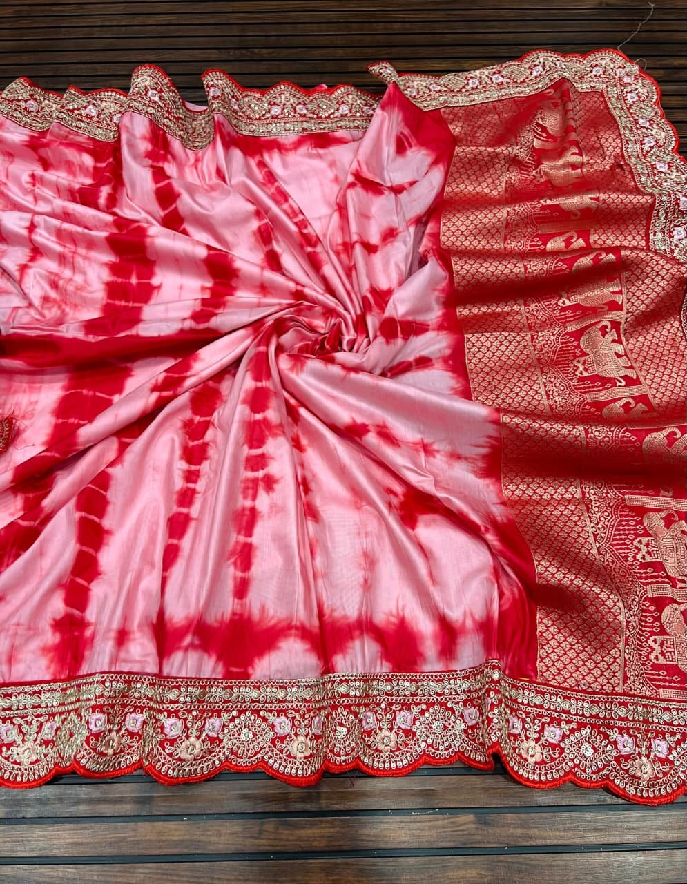 Pure Nylon Spun Viscose Jaquard Saree image 8