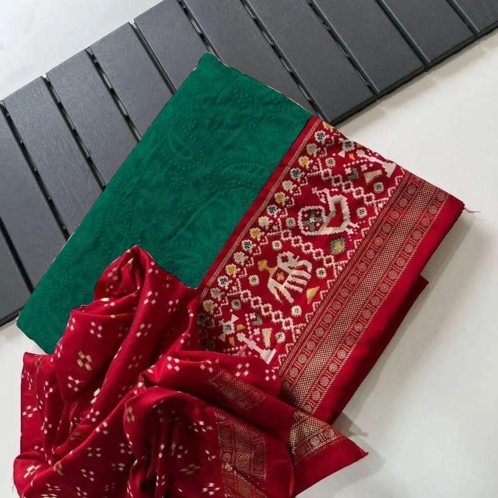 Premium Georgette chikankari lucknowi embroidered saree image 3