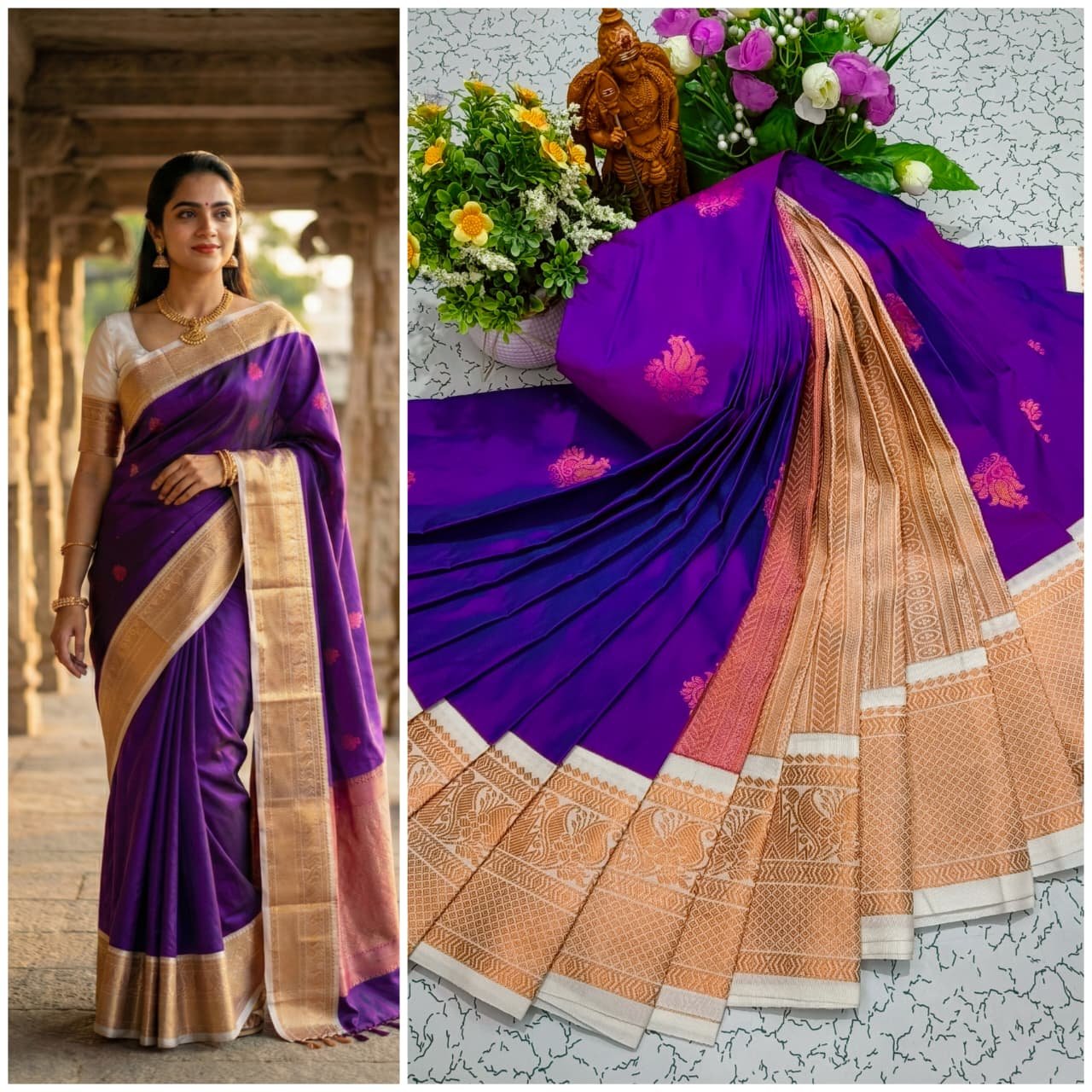 Korvai Kottanji Tana Semi Silk Saree image 35