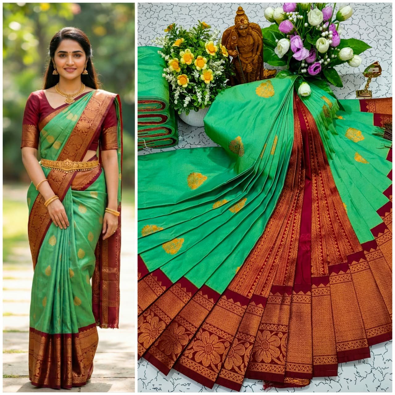 Korvai Kottanji Tana Semi Silk Saree