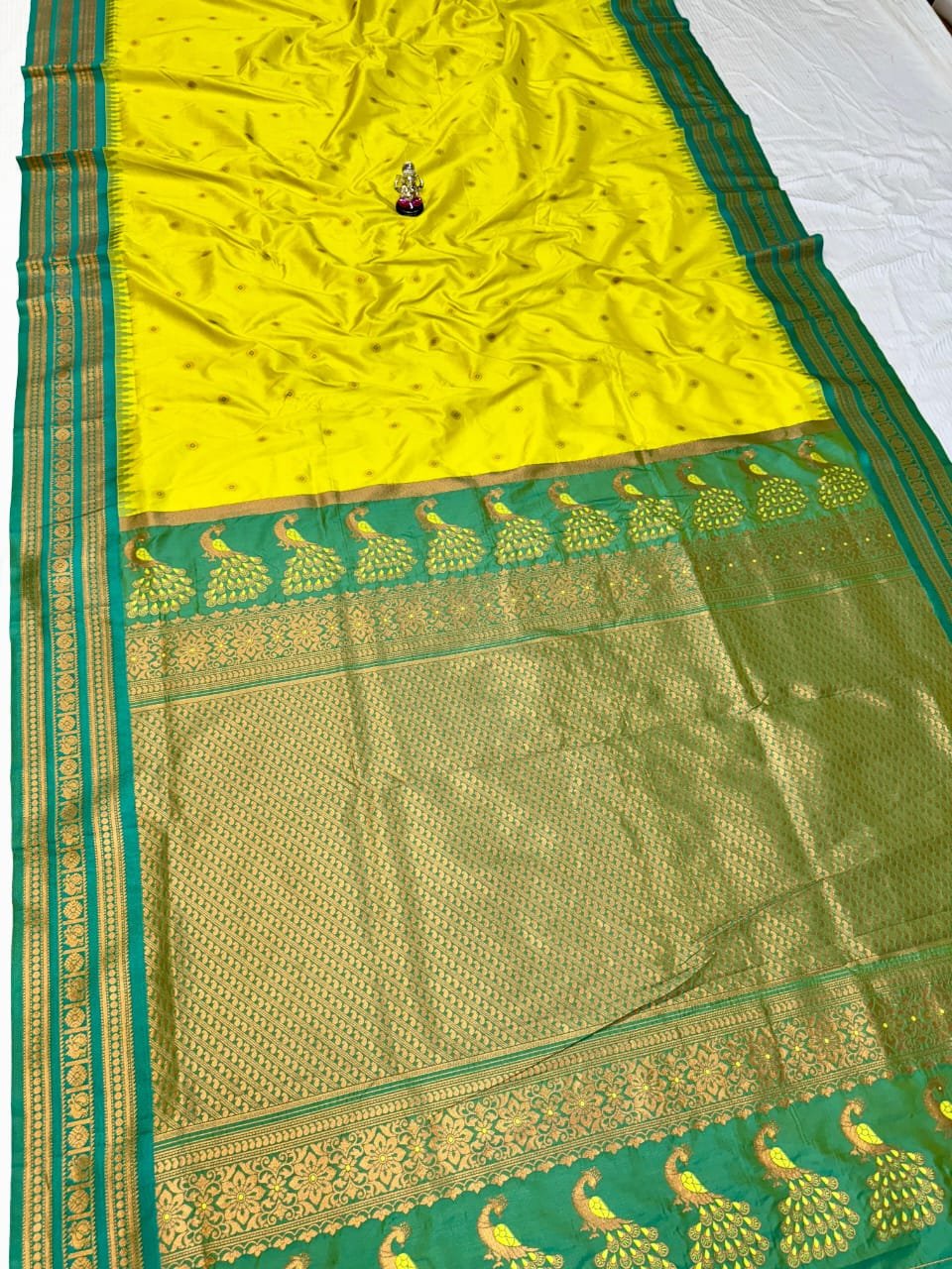 Half Silk South Indian Paithani image 15