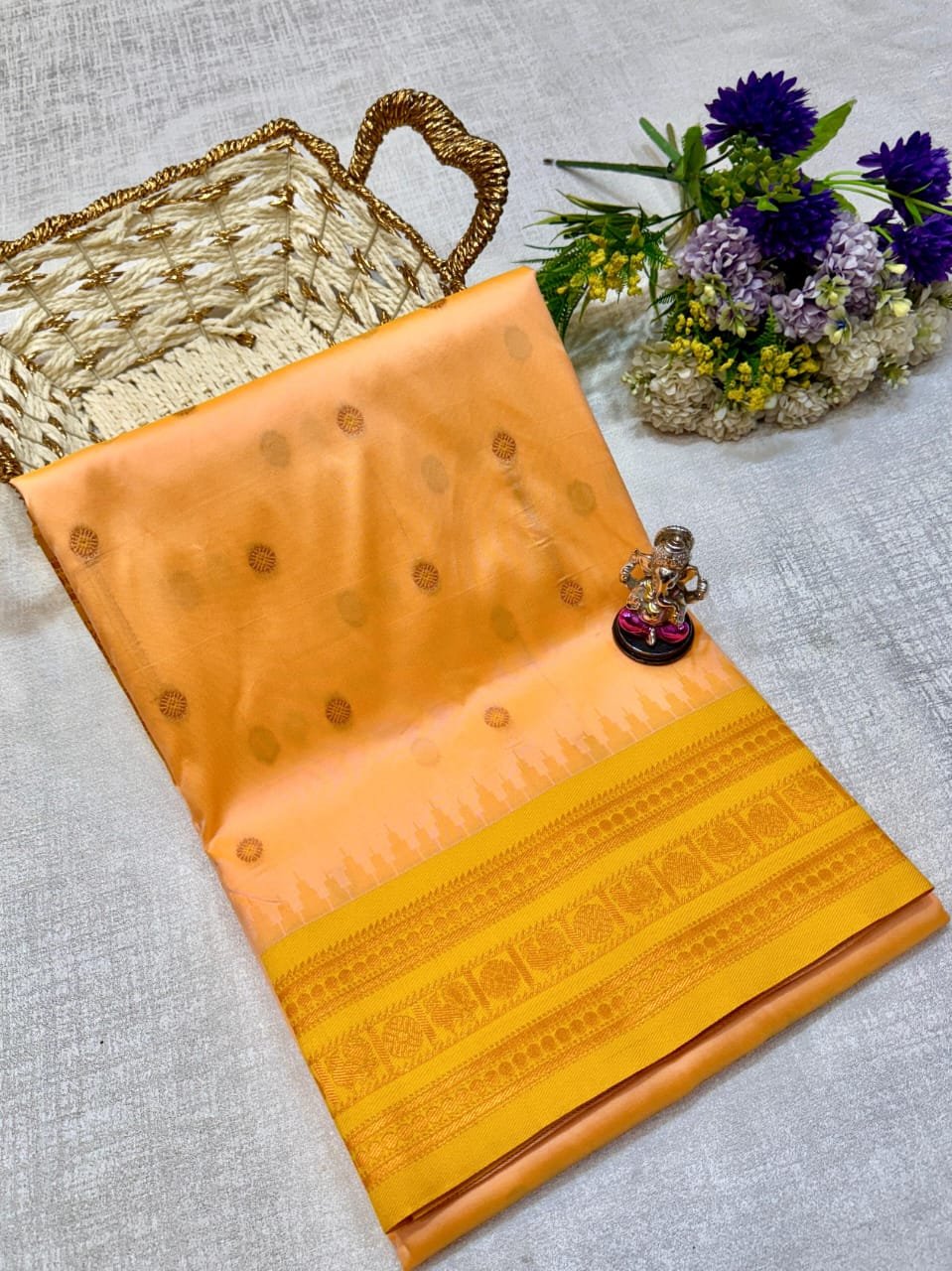 Half Silk South Indian Paithani image 5