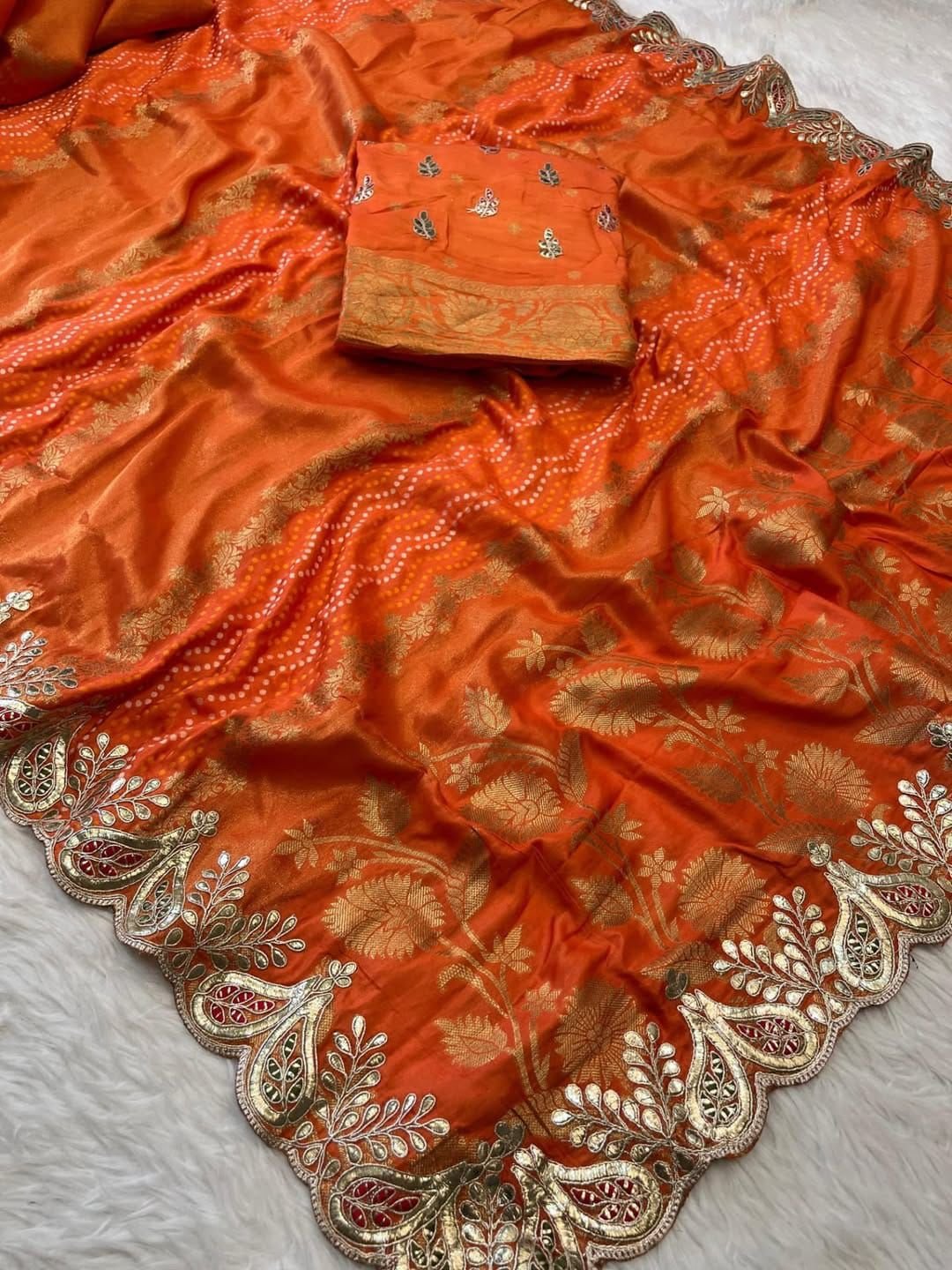 Tissue Russian Silk Saree image 5