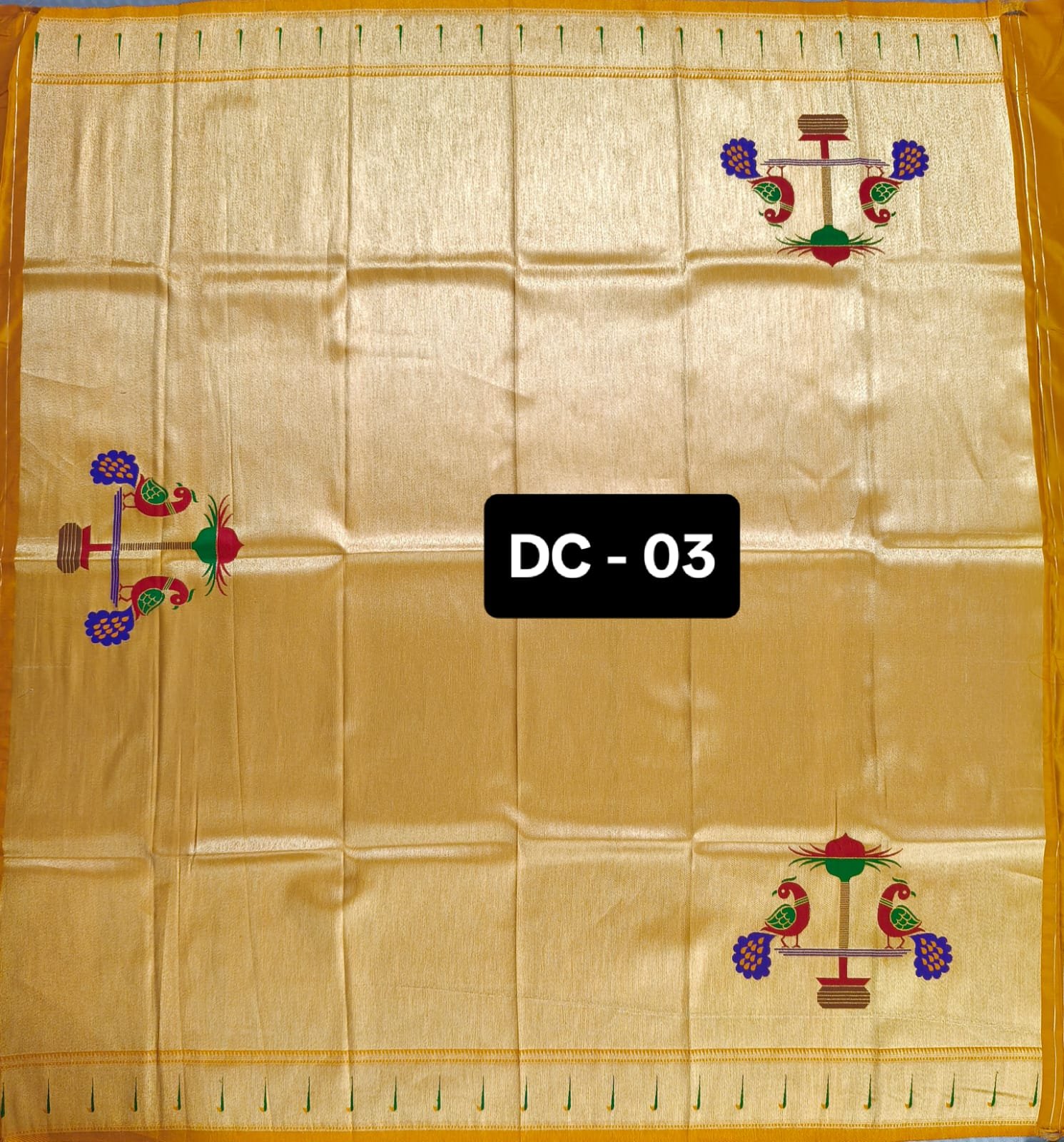 2 Paithani Blouse Piece gold Border