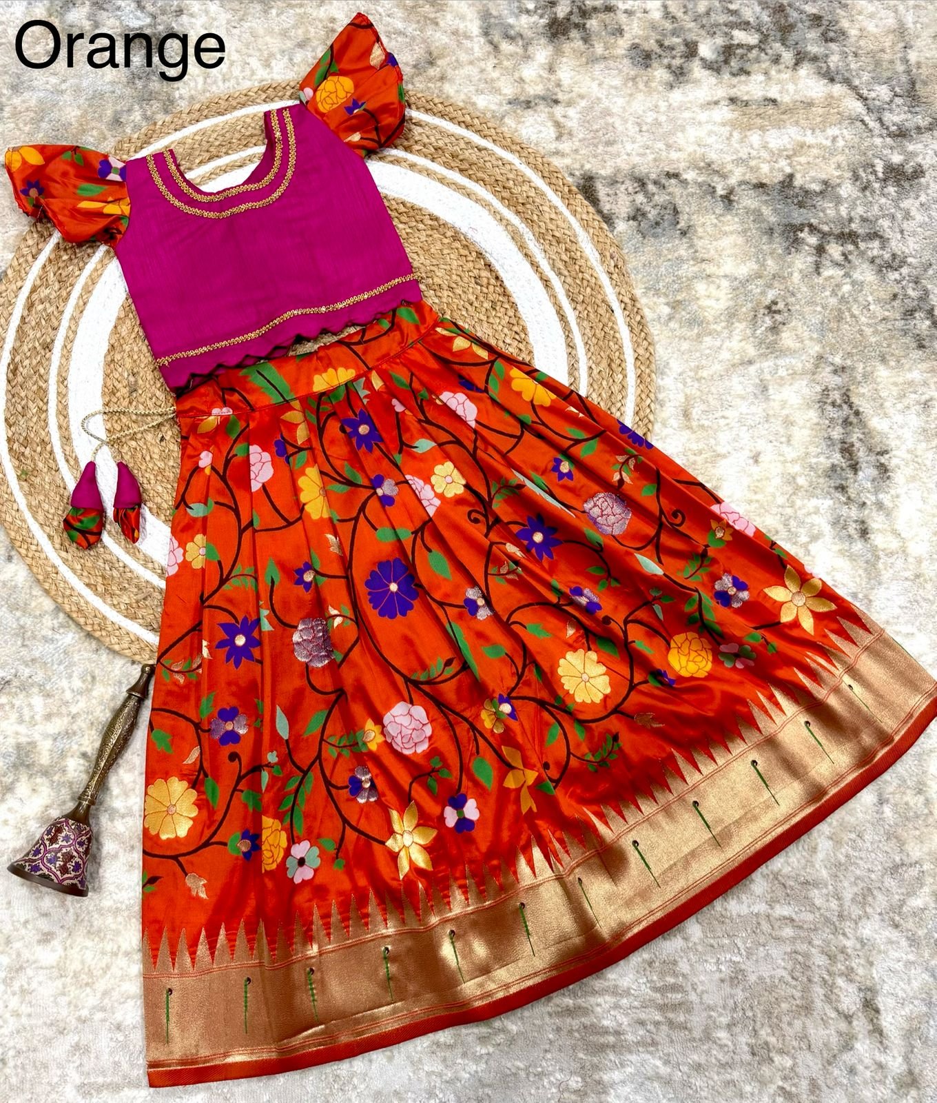 Paithani Kids Lehenga Choli image 6