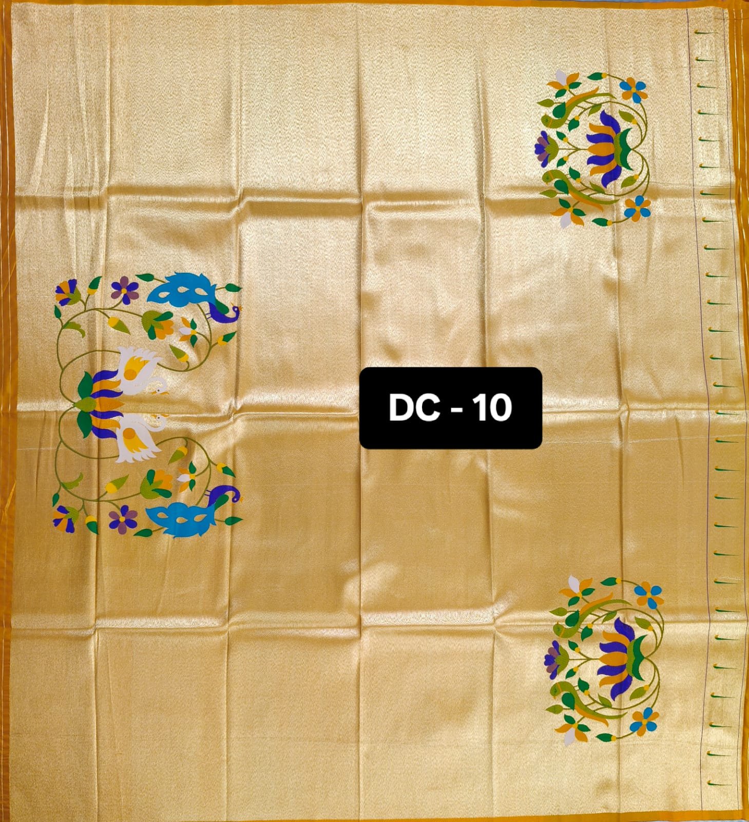 1 Paithani Blouse Piece gold Border