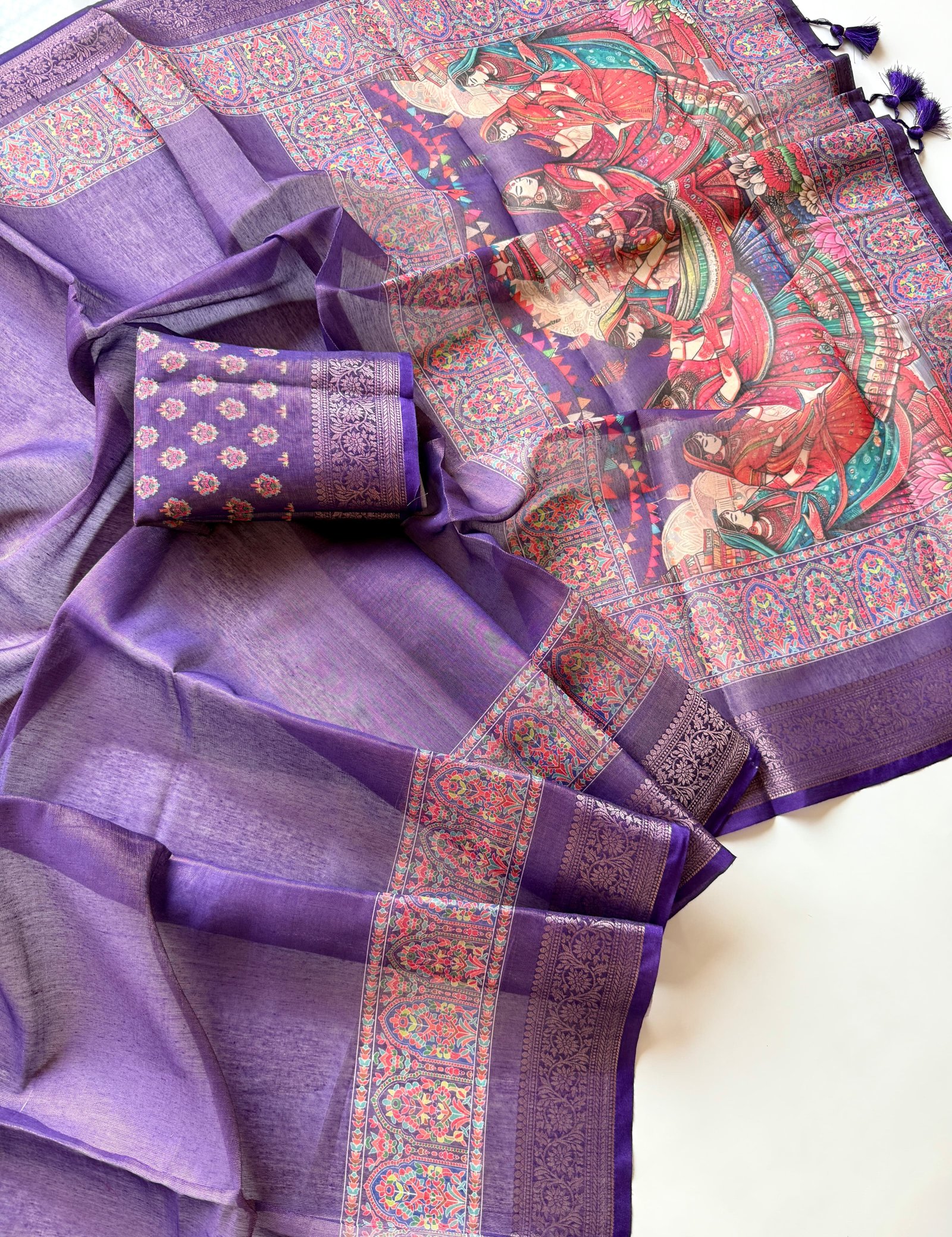 Pure Tissue Erod Silk Jaquard Weaving Saree image 9
