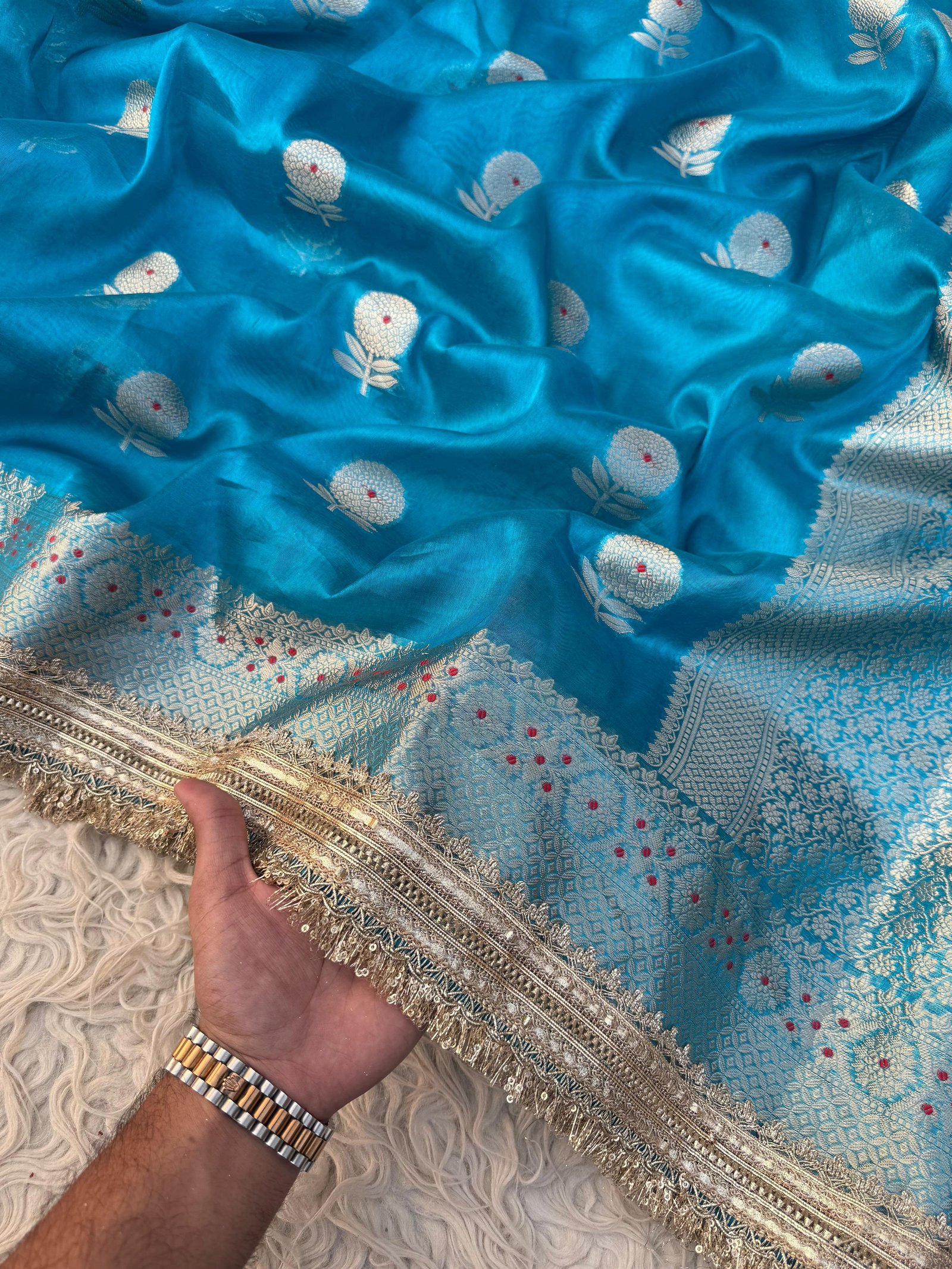 BANARASI TISSUE SILK SAREE image 9