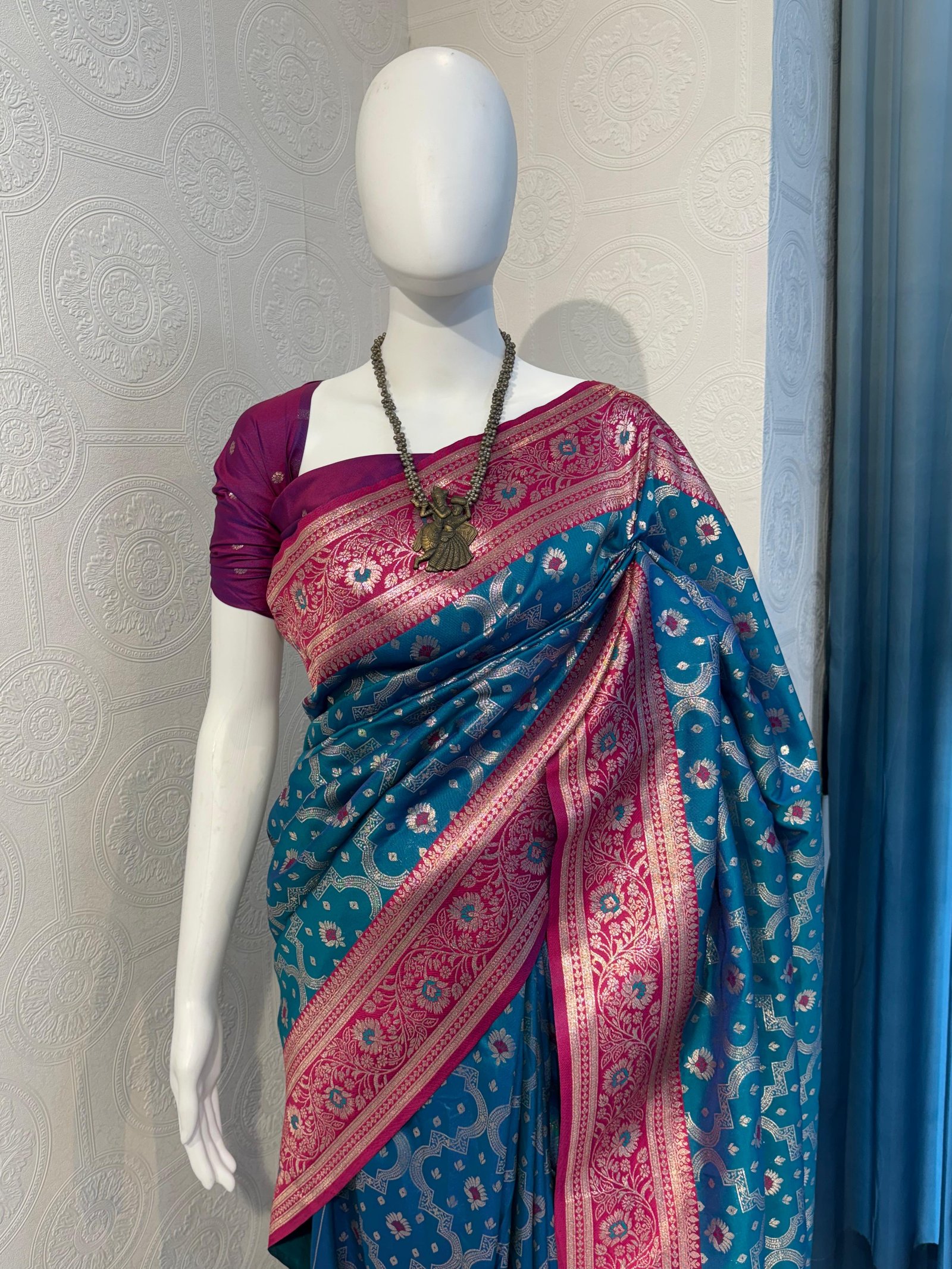 SOFT BANARASI SILK SAREE image 9