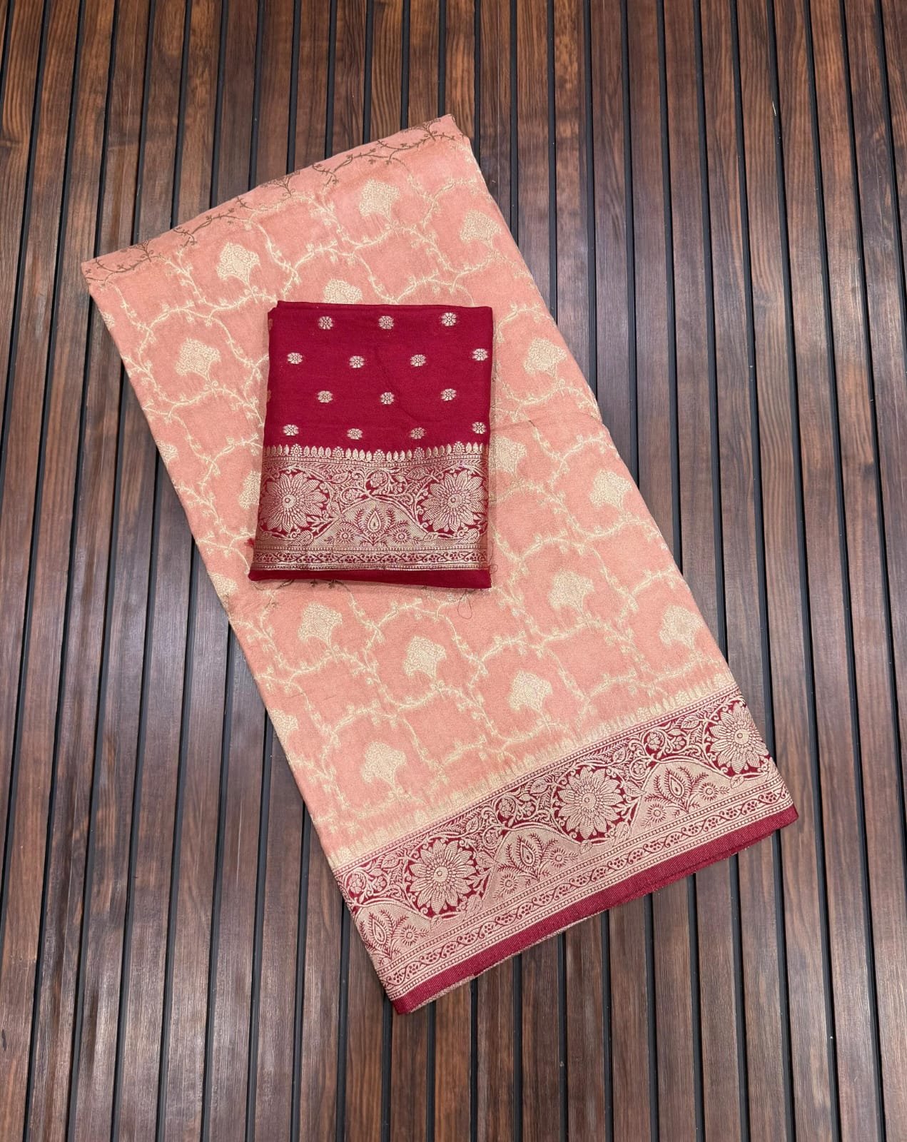 2 Pure Khaddi Creap Georgette Jaqurad Weaving image 6