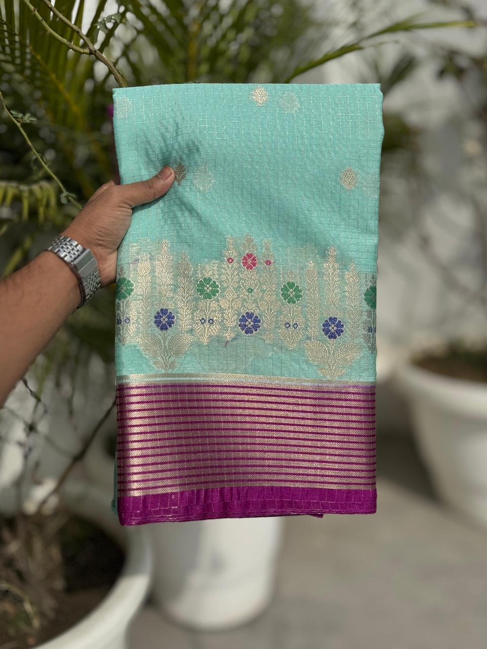 2 Banarasi Dybal Dupion Silk