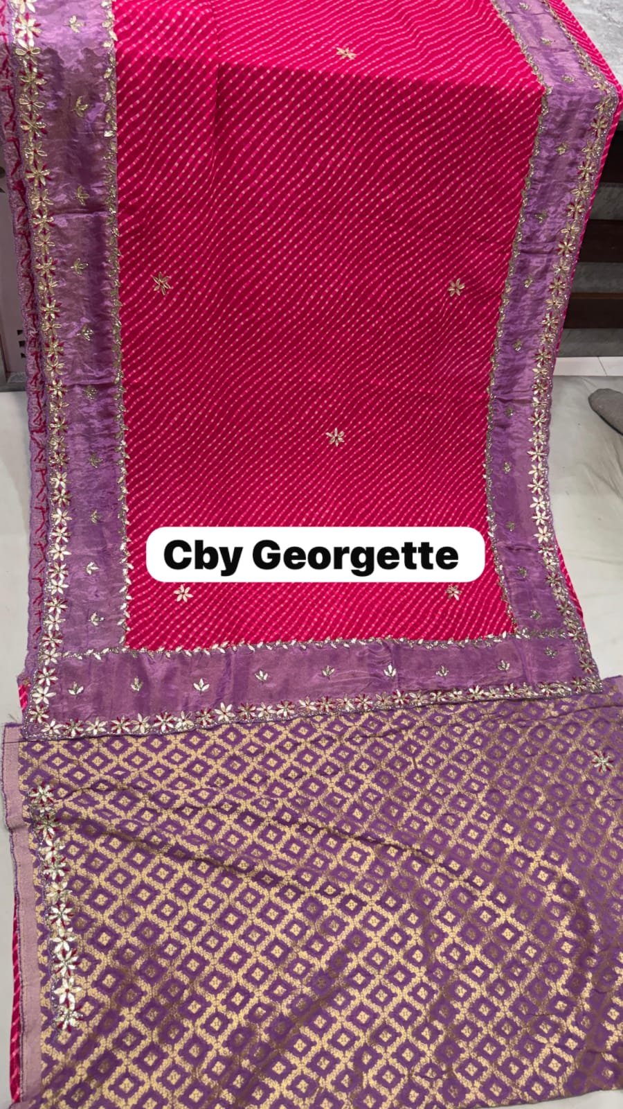 Pure HO Silk Handloom Silk Pure Bandhej Silk image 15