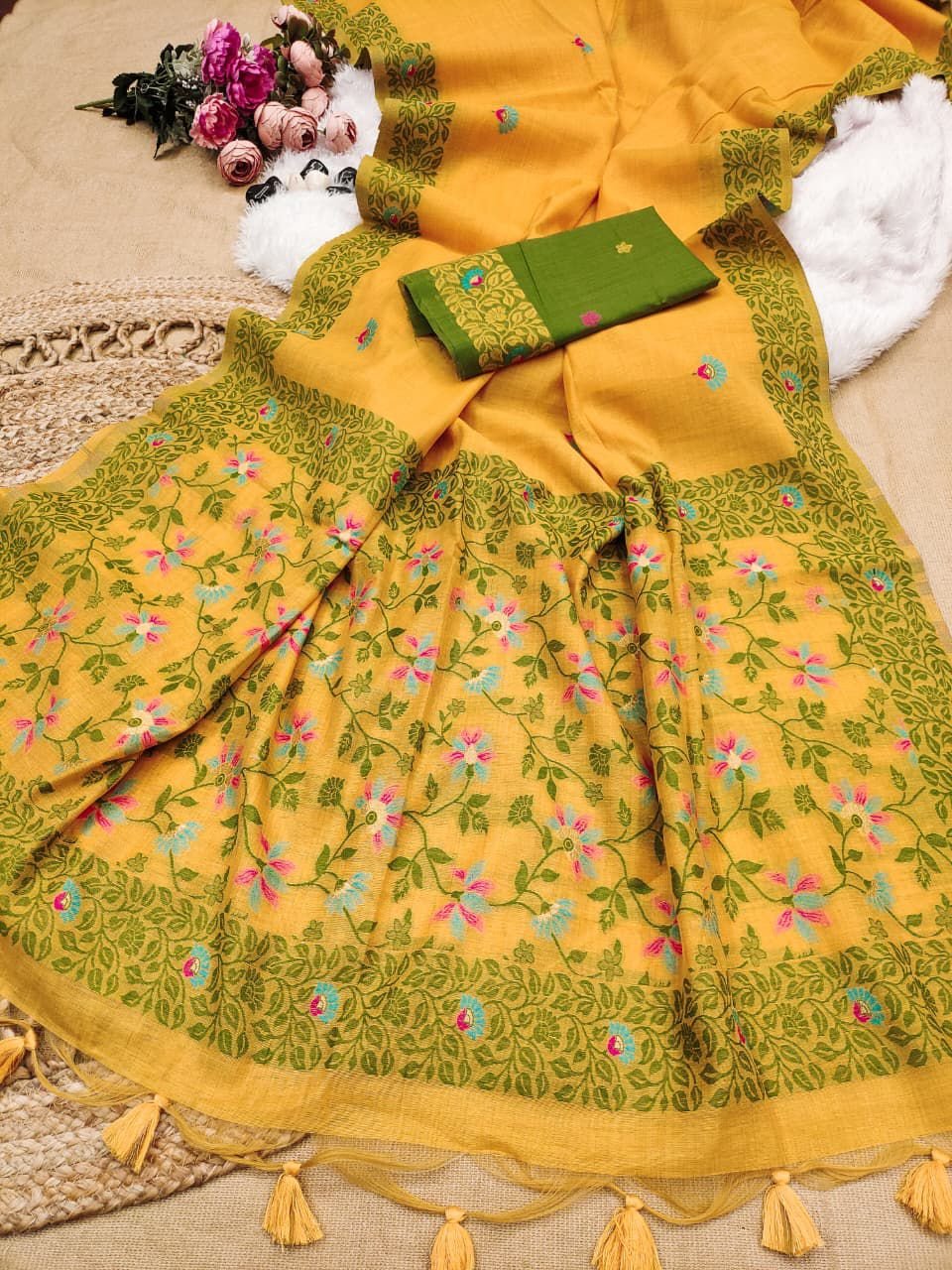 Premium Chanderi Cotton Saree image 12