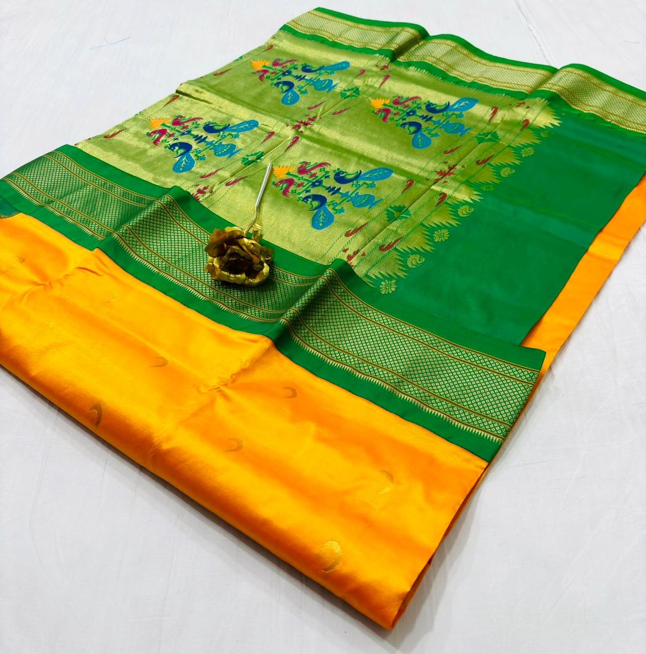 Chandrakor Paithani Pure Silk image 66