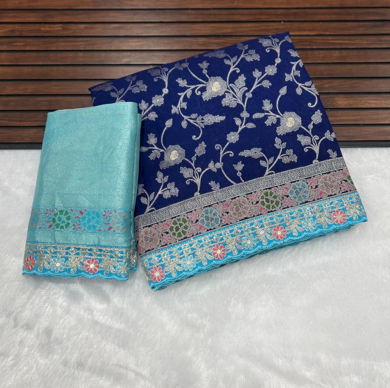 Pure Khaddi Crepe Georgette Meenakari Weaving image 10