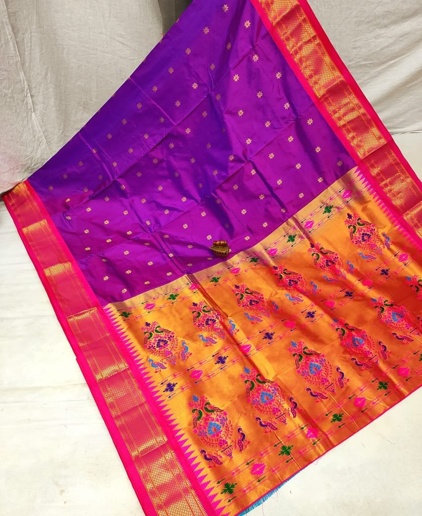 Karnful Pdiyal Paithani Pure Silk image 29