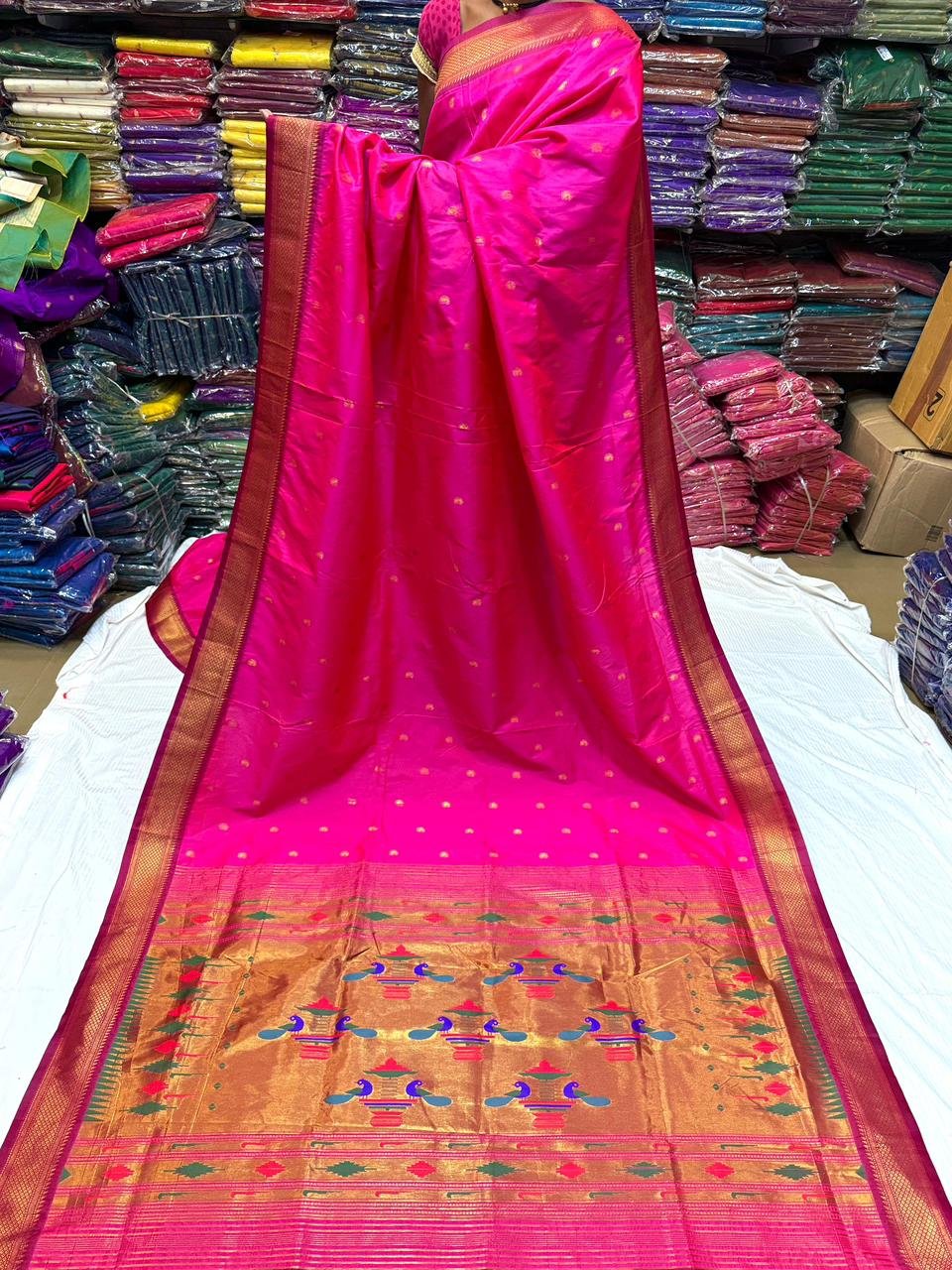 Yeola Double Pallu Semi Paithani image 23