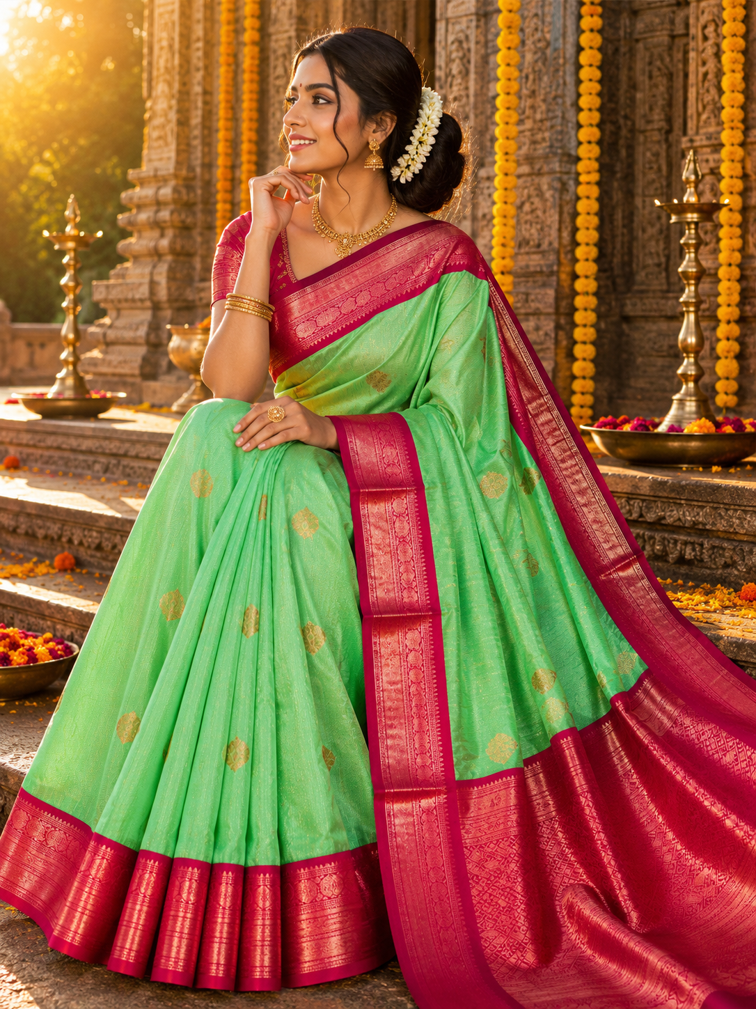 1 Korvai Kanchi Semi Silk Sarees image 28