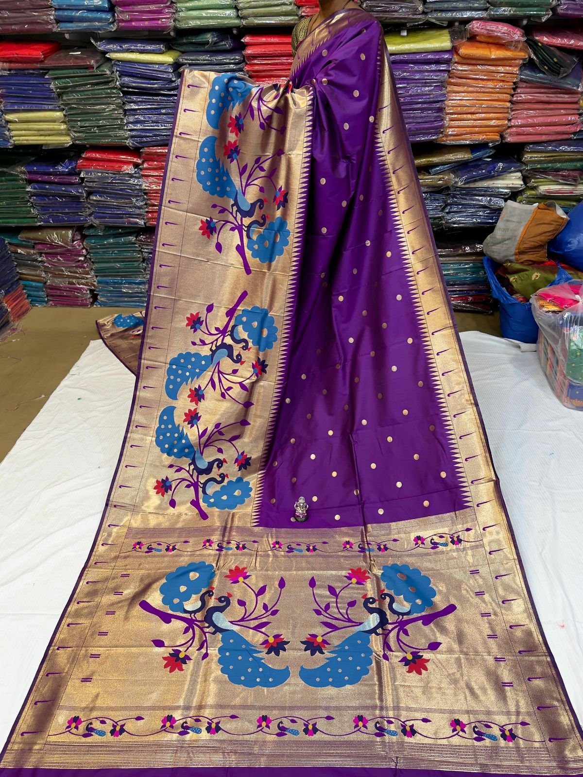 Half Allover Paithani image 14