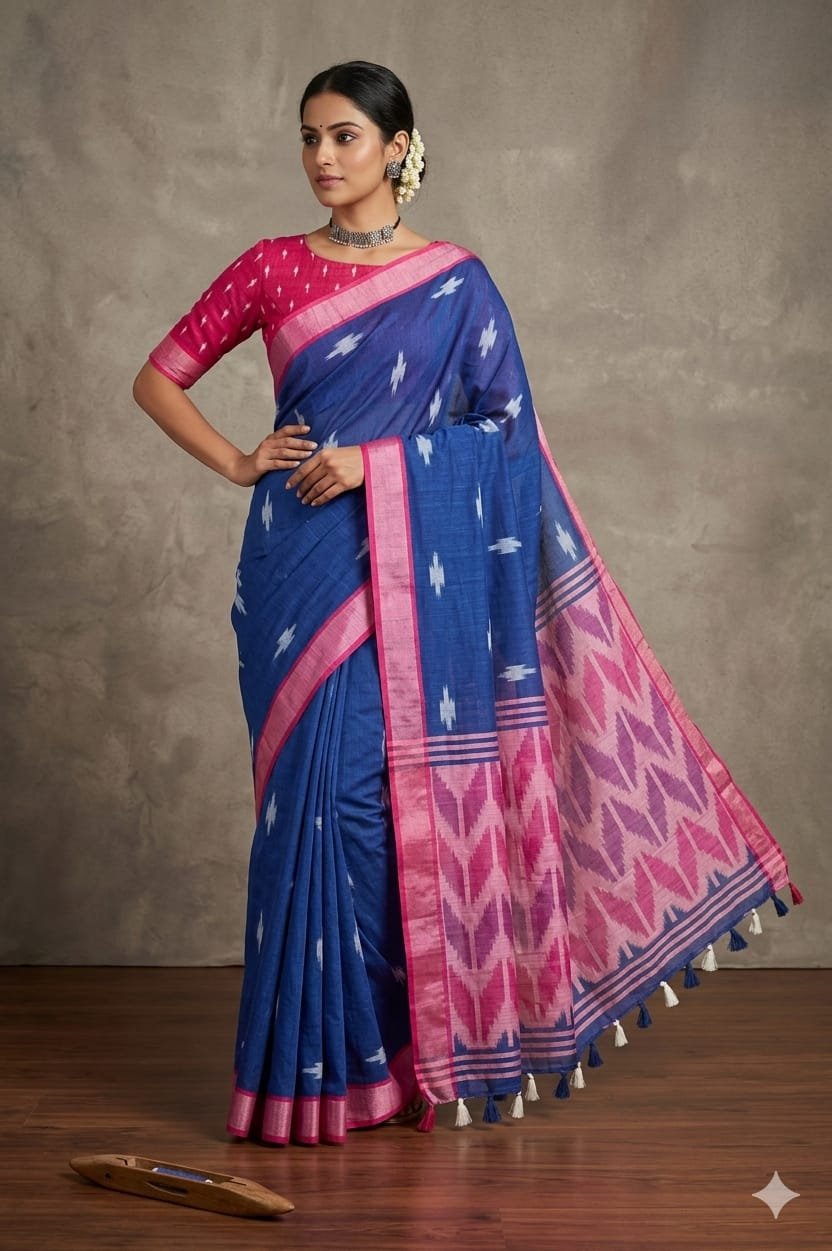 Pure Linen Cotton Sarees image 4