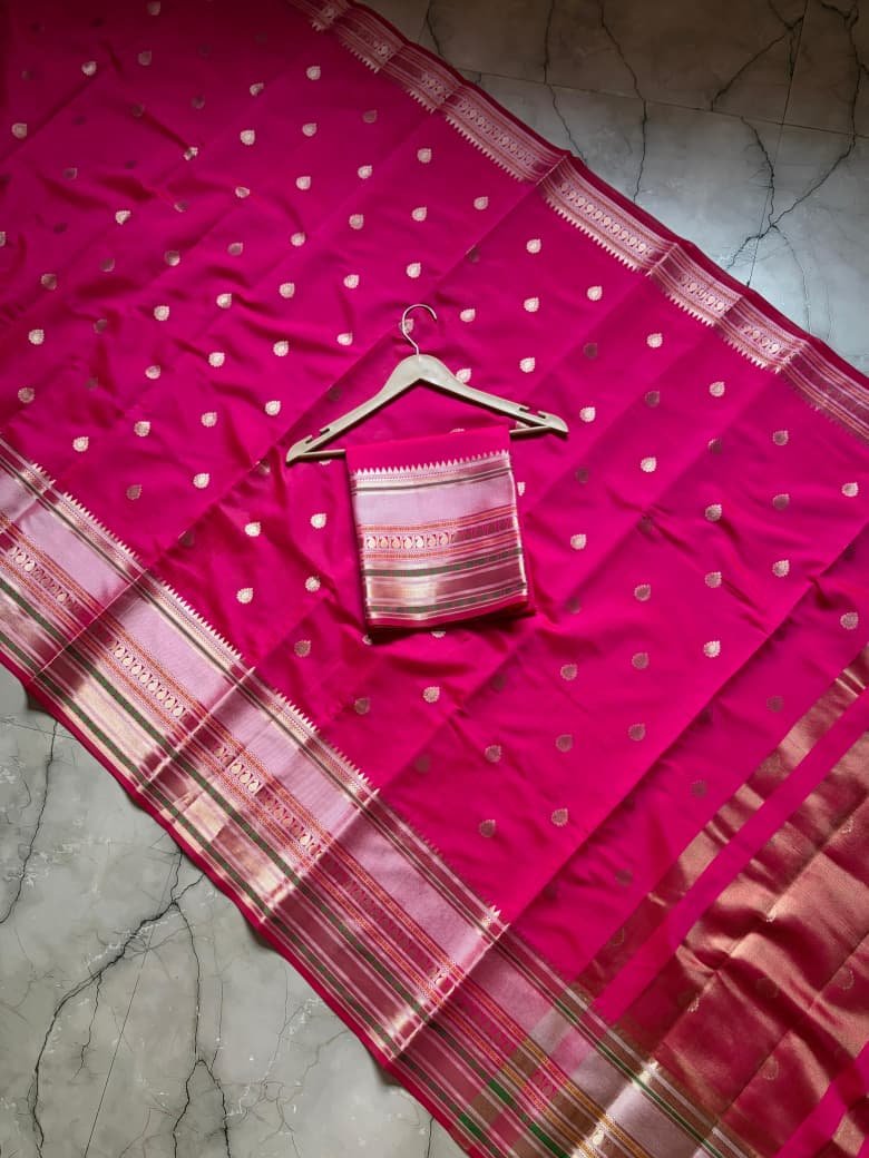 Banarasi Semi Kataan Silk Sarees image 12