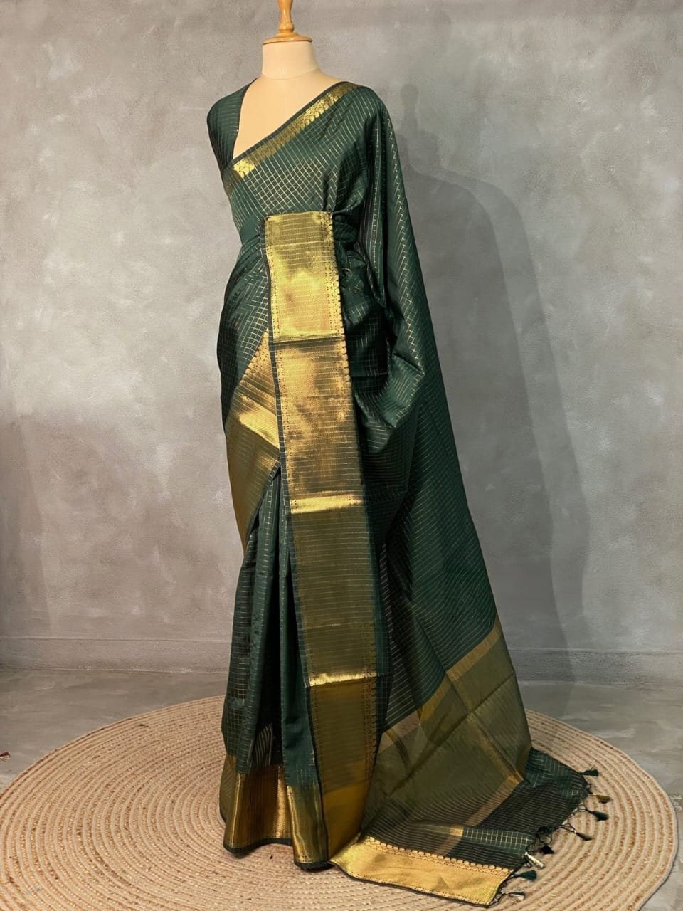 Party Wear Semi Kanchivaram Silk Sarees image 7