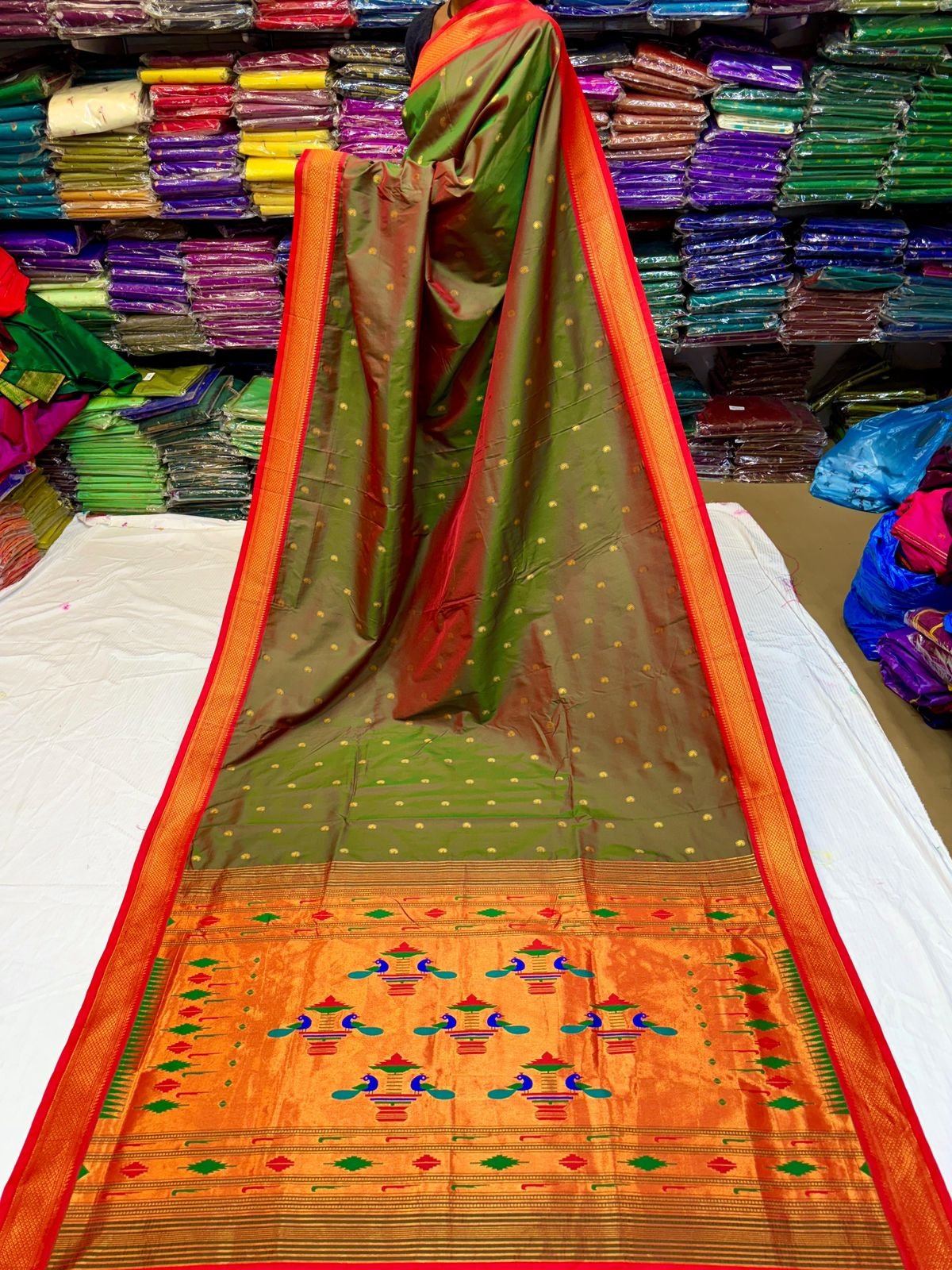 Yeola Double Pallu Semi Paithani image 20
