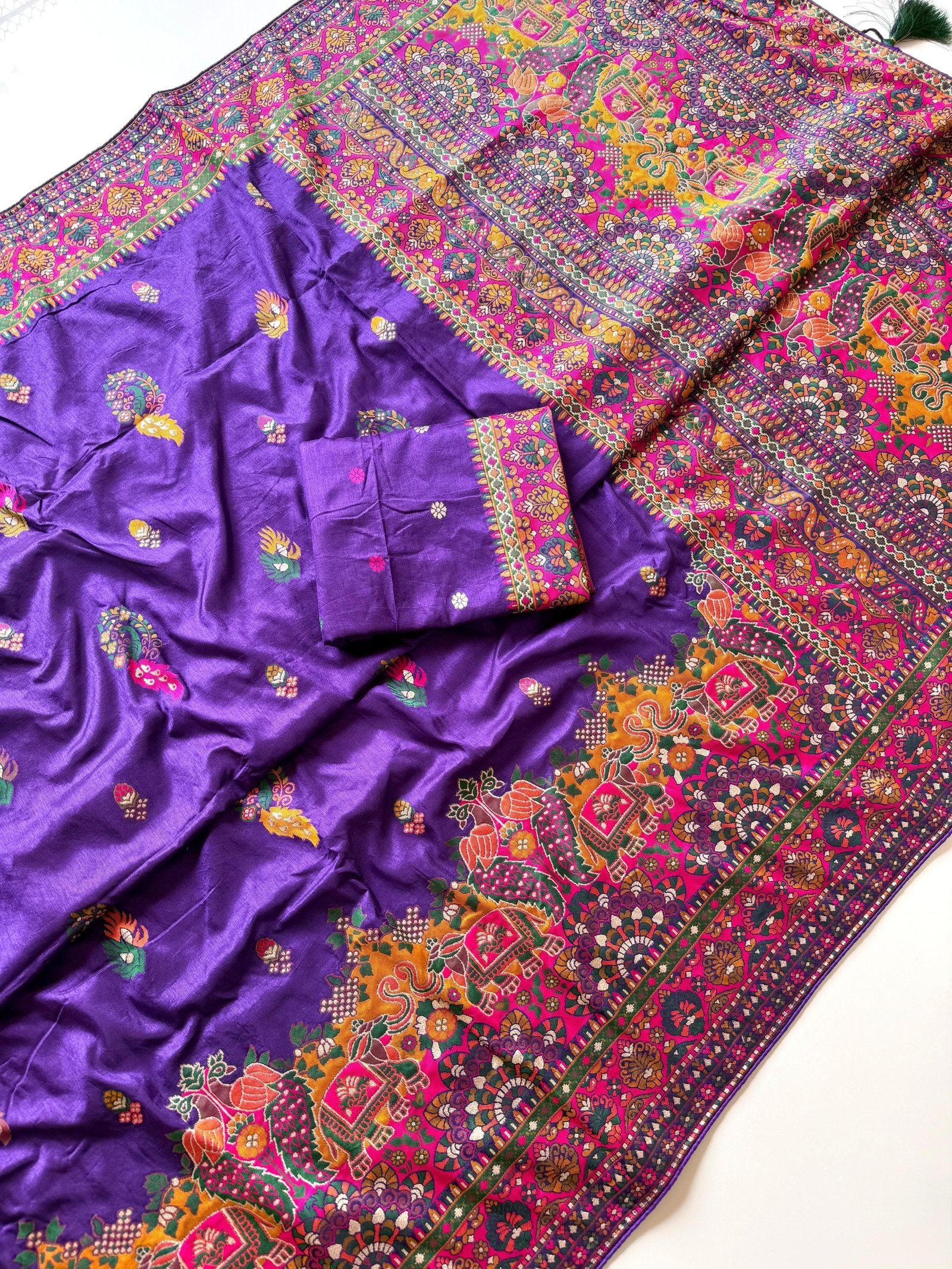 6 Rajwadi Pashmina saree image 10
