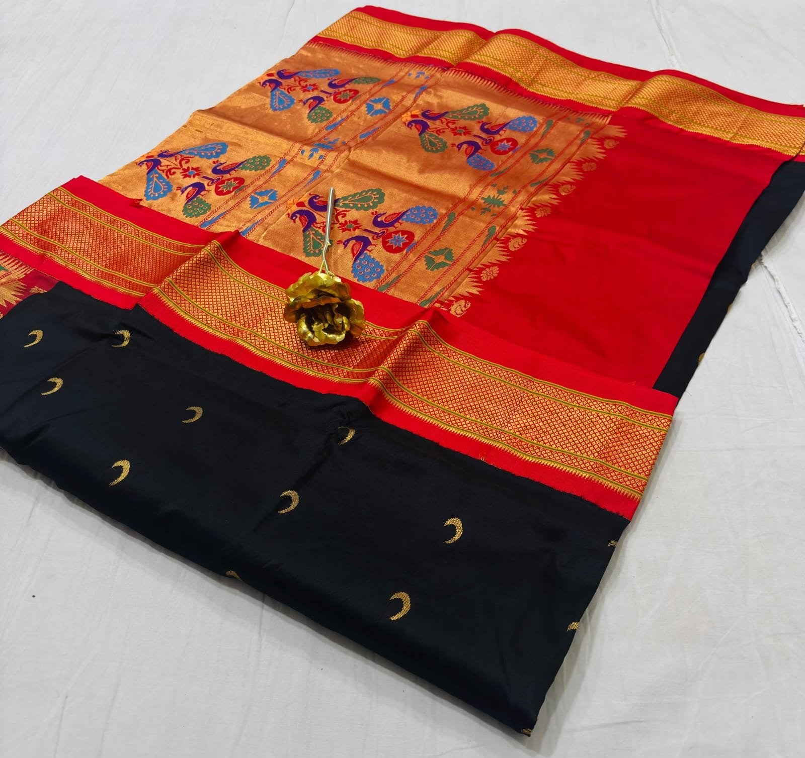 Chandrakor Paithani Pure Silk image 24
