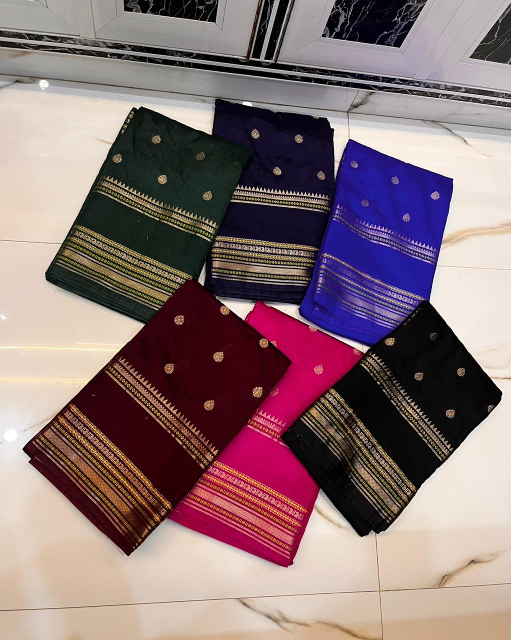 Banarasi Self Tone Semi Silk