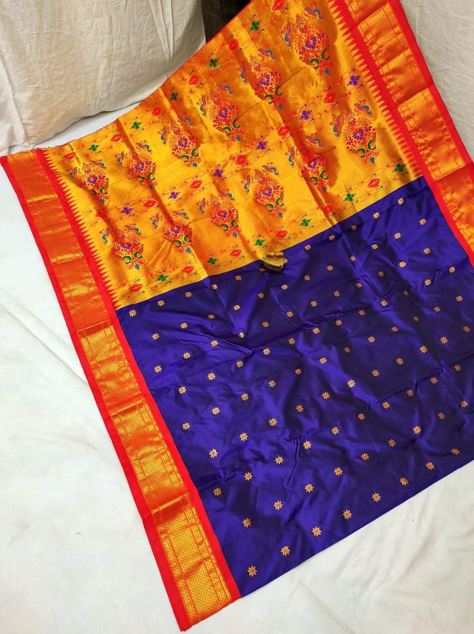 Karnful Pdiyal Paithani Pure Silk image 3