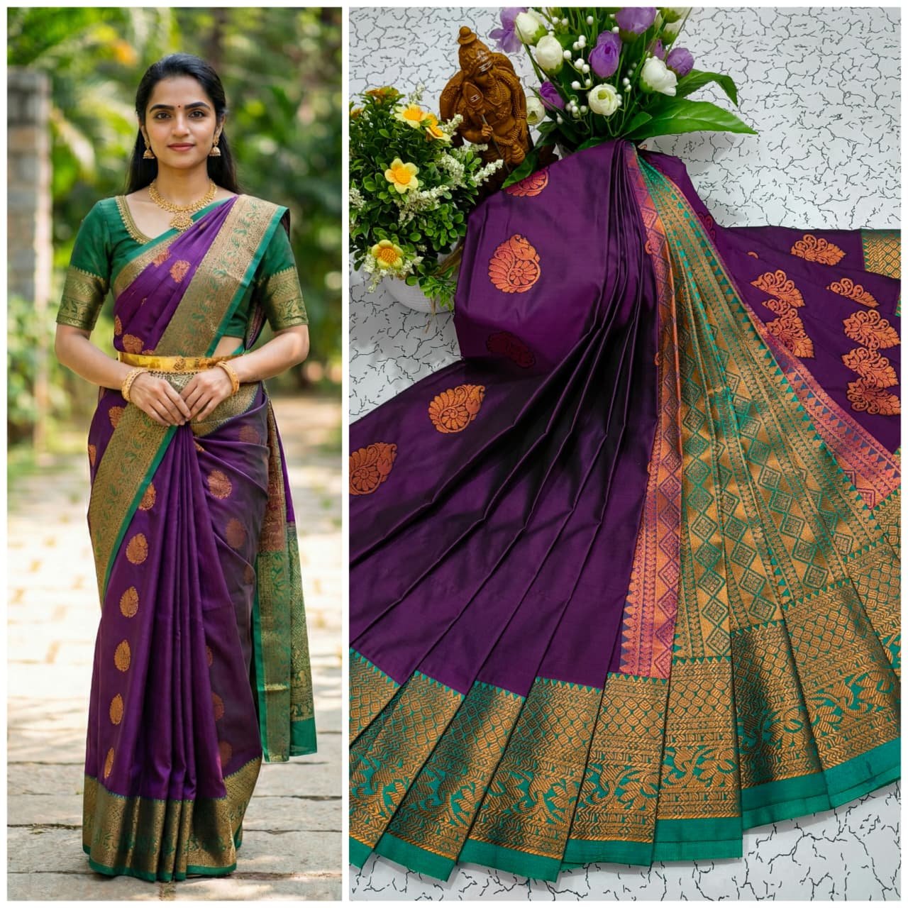 Korvai Kottanji Tana Semi Silk Saree image 14