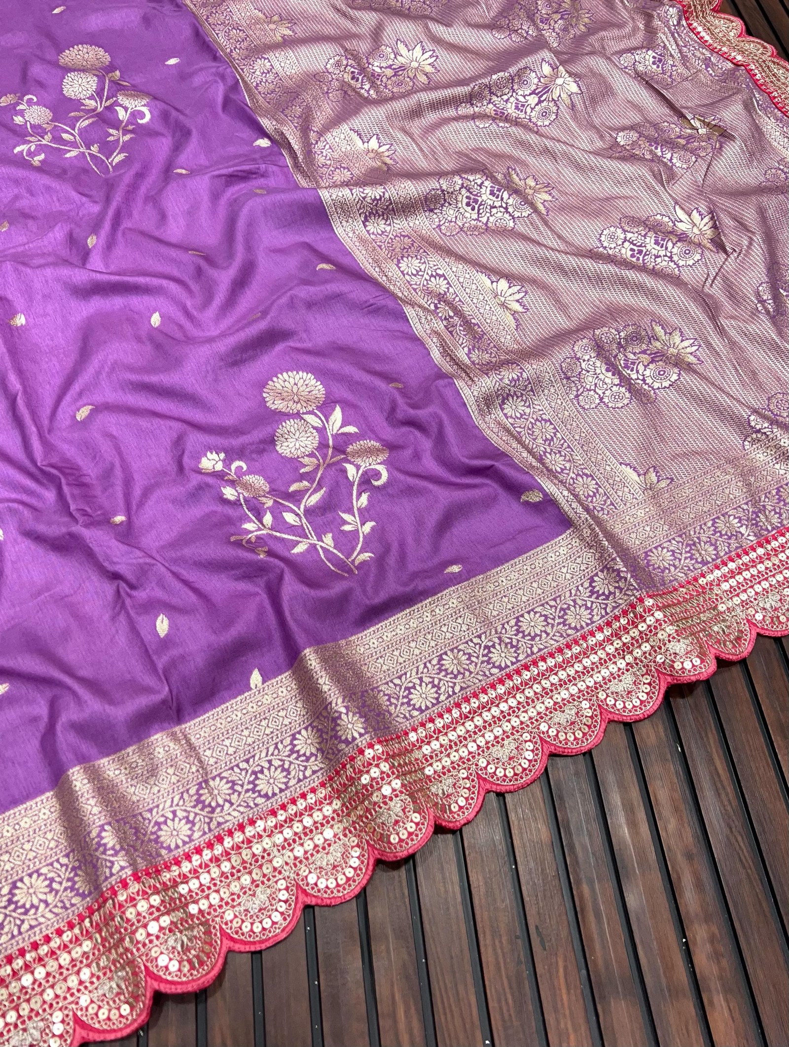 Pure Banarasi Dola Silk Saree image 6