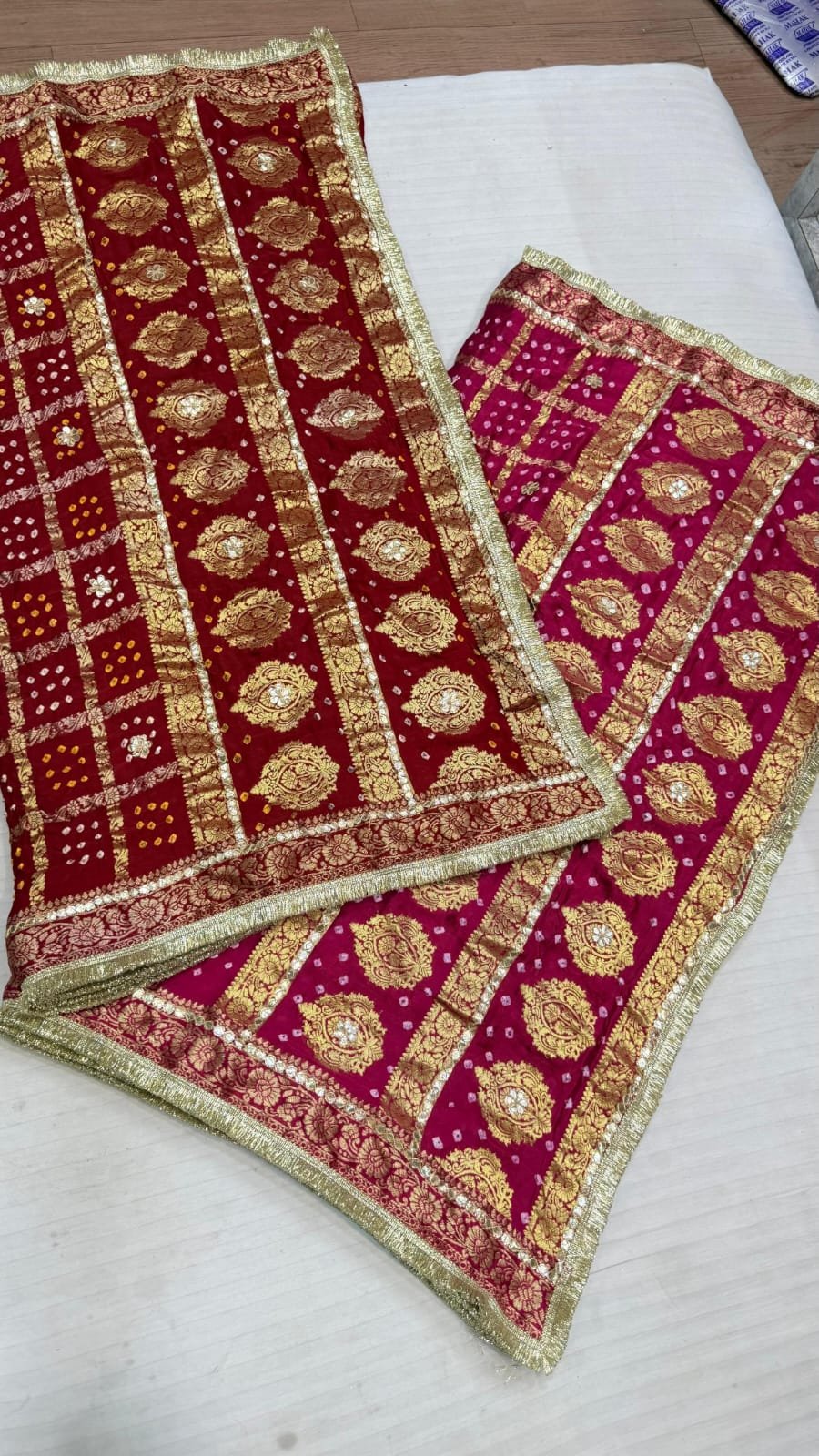 Pure Handloom Gajji Silk Bandej Saree image 3