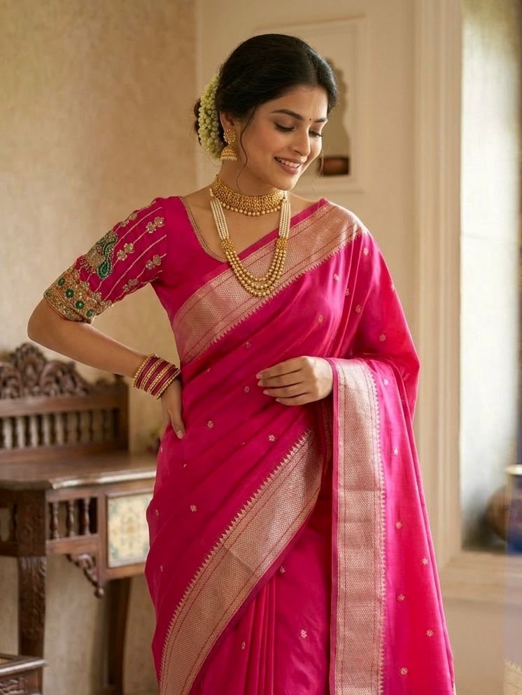 Aari Work Kalanjali Paithani image 15