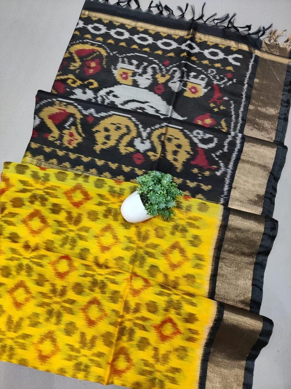Single Ikkat Sico Cotton Sarees image 10