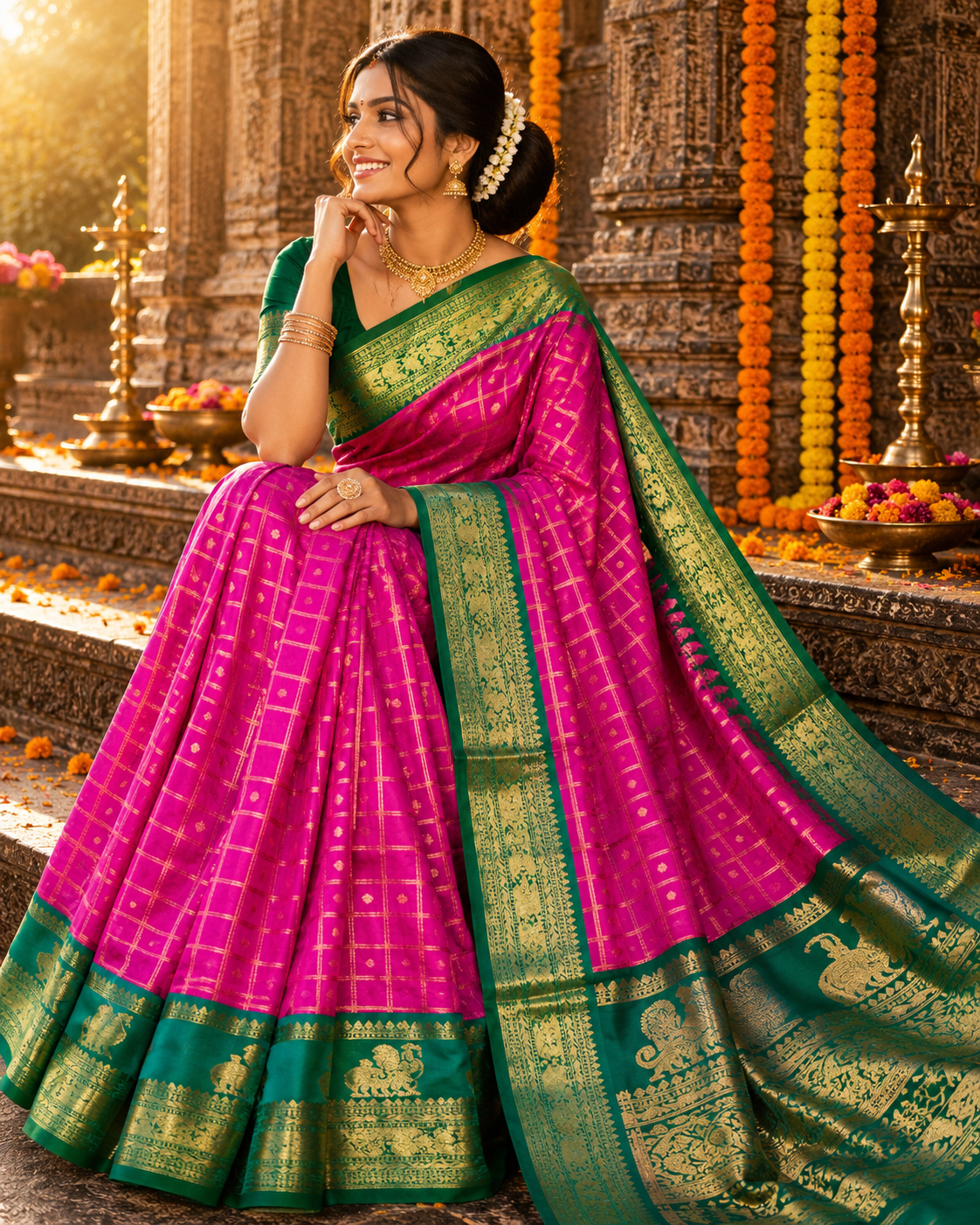 2 Korvai Kanchi Semi Silk Sarees image 23