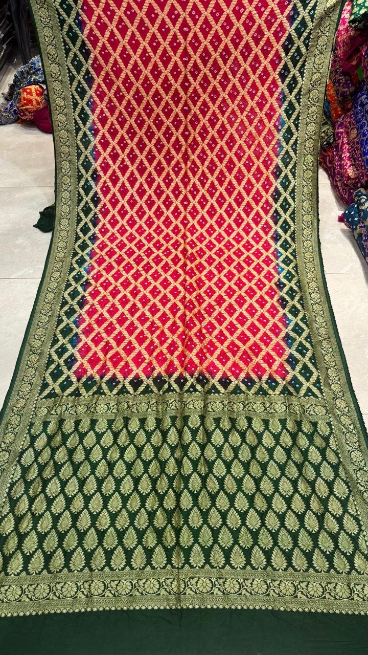 Malai Silk Bandhani Sarees image 4