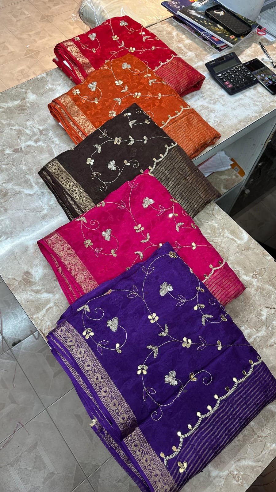 Fabric Pure Chinon jaycard jari saree