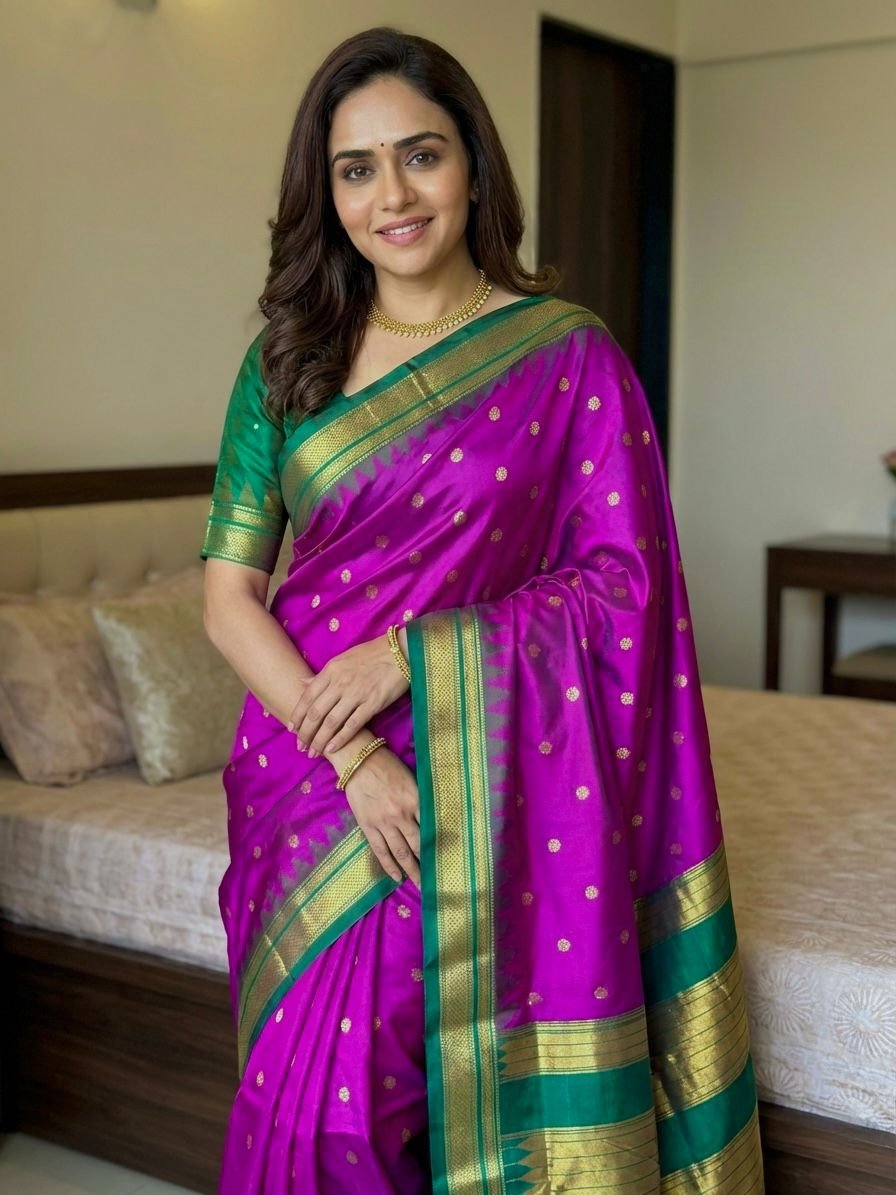 Traditional Erkal Paithani image 22