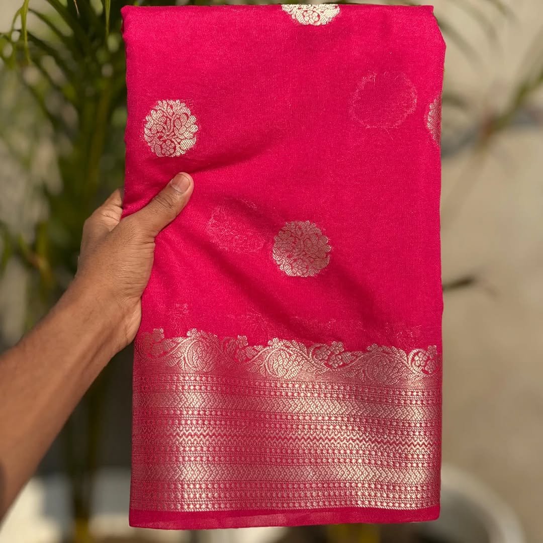 Banarasi Daybal Semi Georgette Soft Silk Saree image 15