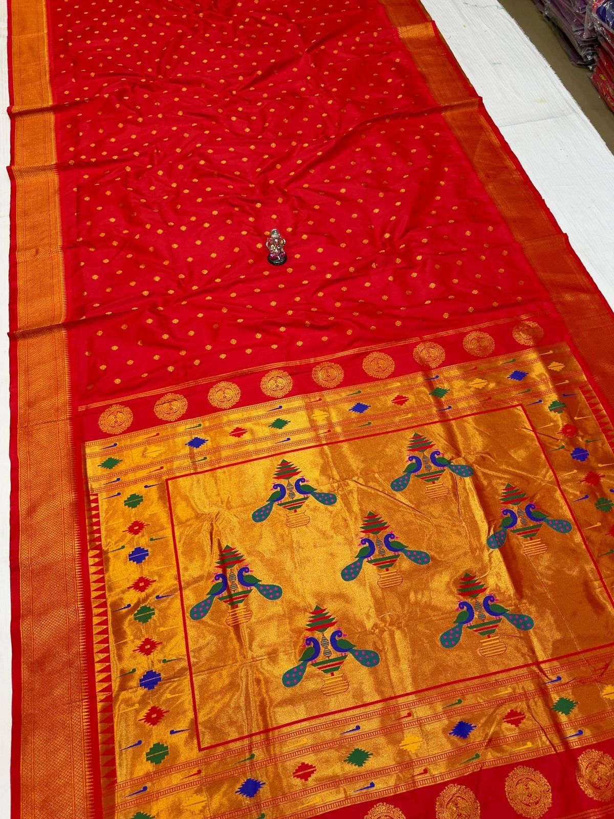 9 Vaar Aisha Traditional Pallu Paithani image 9