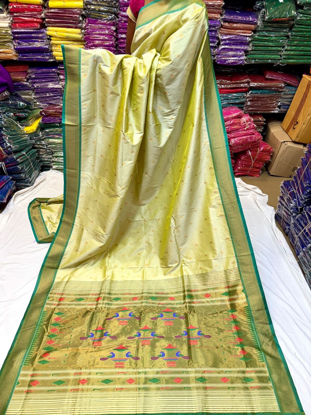 Yeola Double Pallu Semi Paithani image 31