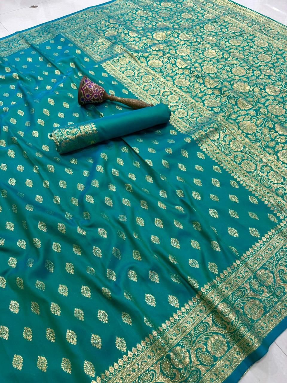 1 Banarasi Semi Silk image 13